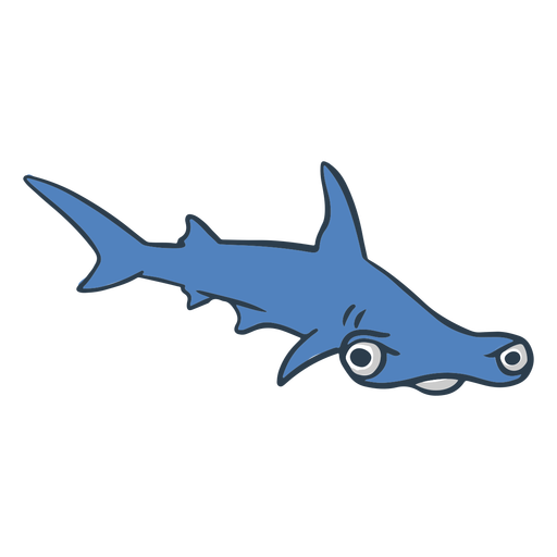 Desenho animado de tubarão-martelo furioso Desenho PNG