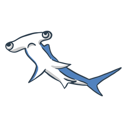 Sad Hammerhead Shark Cartoon PNG & SVG Design For T-Shirts