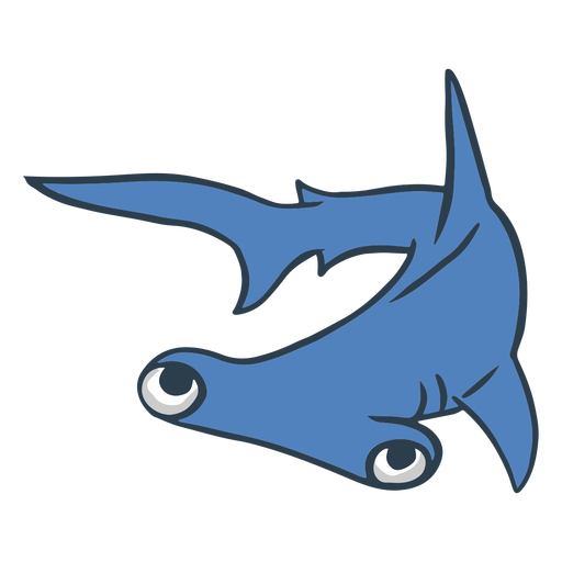 Dibujos animados de animales de tibur?n martillo Diseño PNG