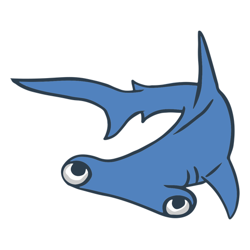 Hammerhead Shark Animal Cartoon PNG & SVG Design For T-Shirts