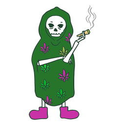 Carácter de fumar grim reaper Diseño PNG