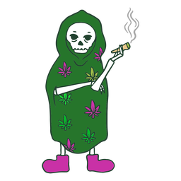 Grim reaper smoking character PNG Design Transparent PNG