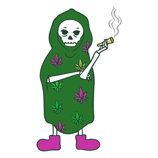 Grim reaper fumando personagem Desenho PNG