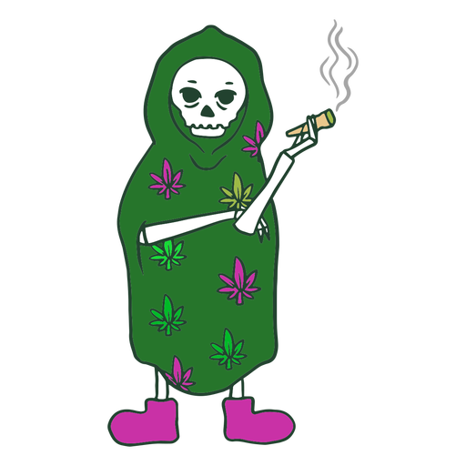 Grim reaper smoking character - Transparent PNG & SVG vector file