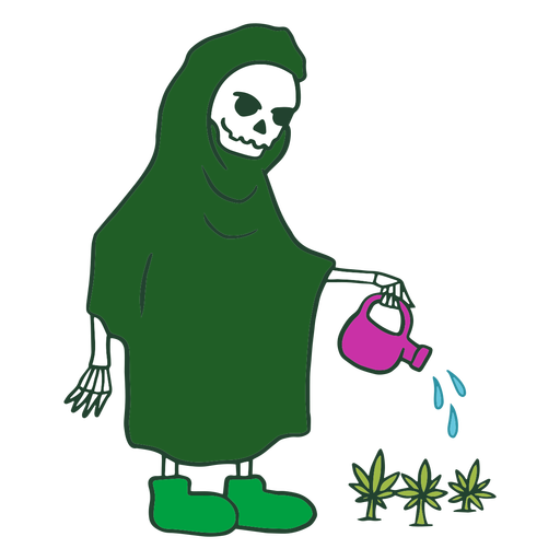 Sensenmann-Cannabis-Charakter PNG-Design