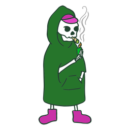 Ceifador fumando personagem comum Desenho PNG