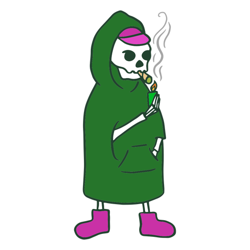 Ceifador fumando personagem comum Desenho PNG