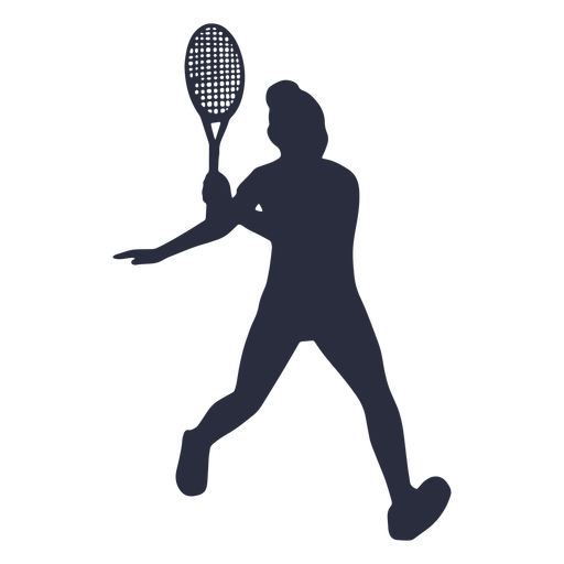 Silhueta de mulher jogadora de tênis