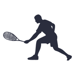 Jugador de tenis masculino jugando silueta Diseño PNG Transparent PNG