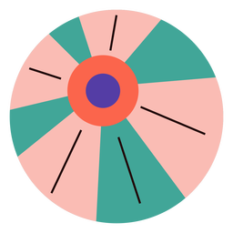 Beach ball flat PNG Design