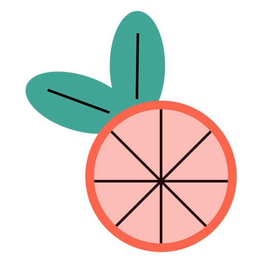 Grapefruit summer flat PNG Design