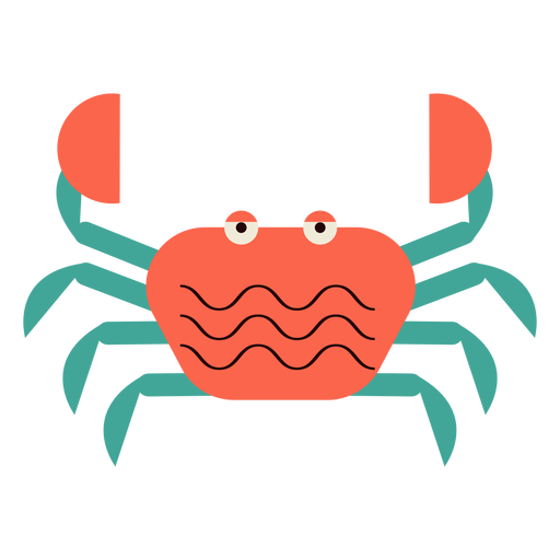 Crab sea animal flat PNG Design