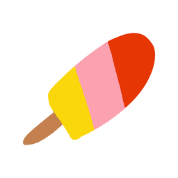 Three flavored popsicle flat