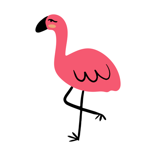 Flamingo animal flat - Transparent PNG & SVG vector file