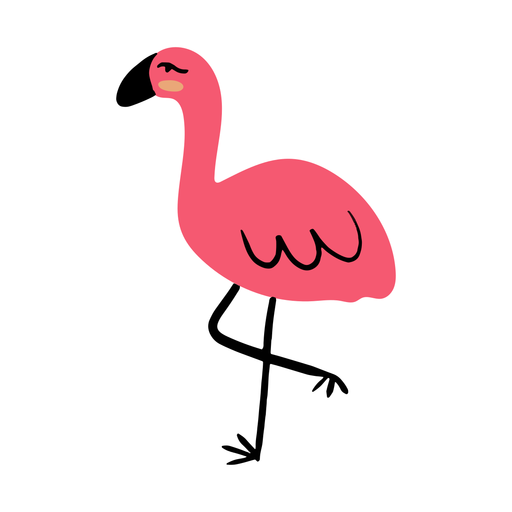 Flamingo Tier flach