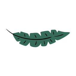 Hoja horizontal plana Diseño PNG