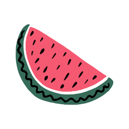 Wassermelone Sommerwohnung PNG-Design
