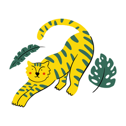 Tiger nature flat PNG Design