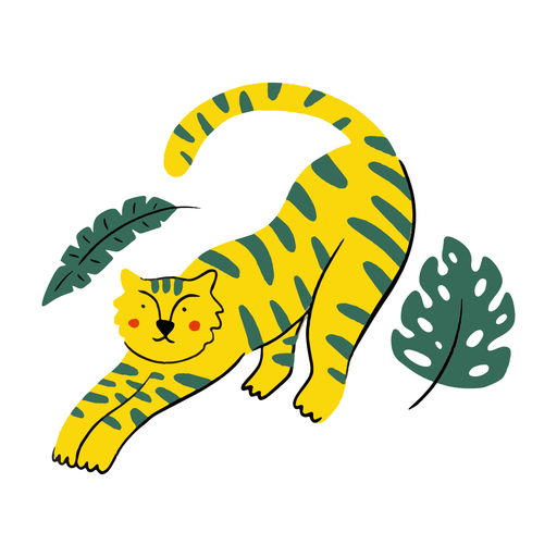 Tiger Natur flach PNG-Design