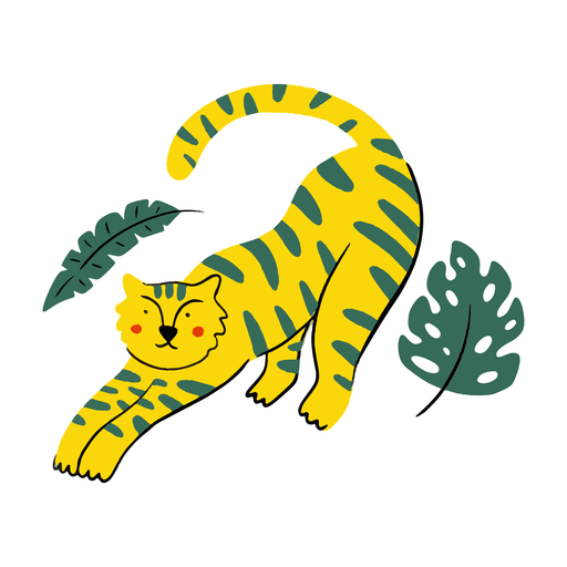 Tiger nature flat PNG Design