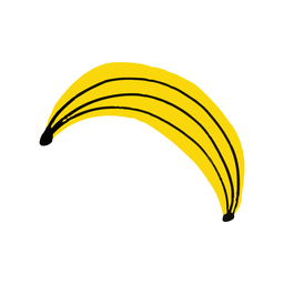 Banana fruta saudável plana Transparent PNG