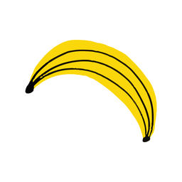 Banana healthy fruit flat PNG Design