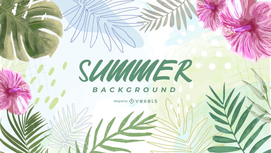Diseño de fondo de verano de hojas tropicales Diseño de fondo de verano de hojas tropicales