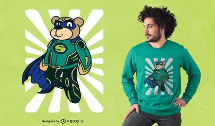 Diseño de camiseta de super oso