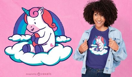 Baby unicorn cloud t-shirt design