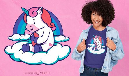 Diseño de camiseta bebé unicornio nube Diseño de camiseta bebé unicornio nube