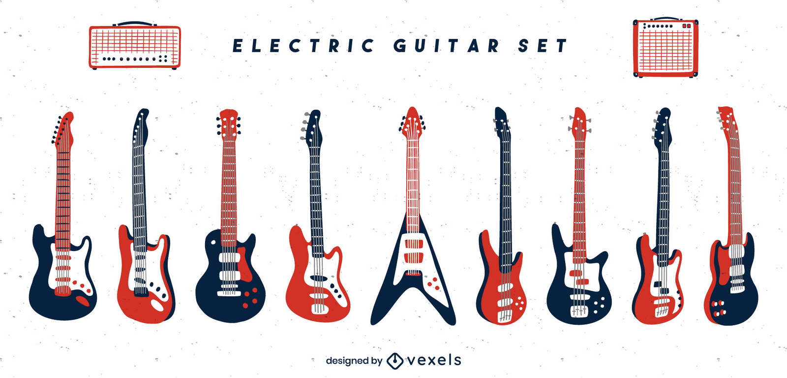 Conjunto de instrumentos de guitarra eléctrica