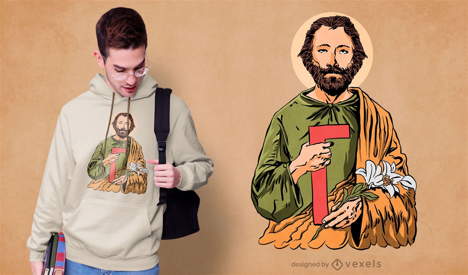Saint Joseph T-shirt Design Vector Download