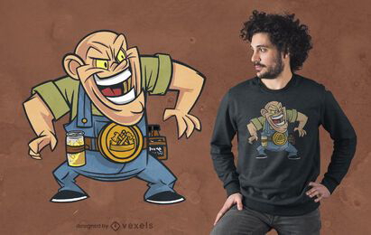 Drinking carpenter t-shirt design