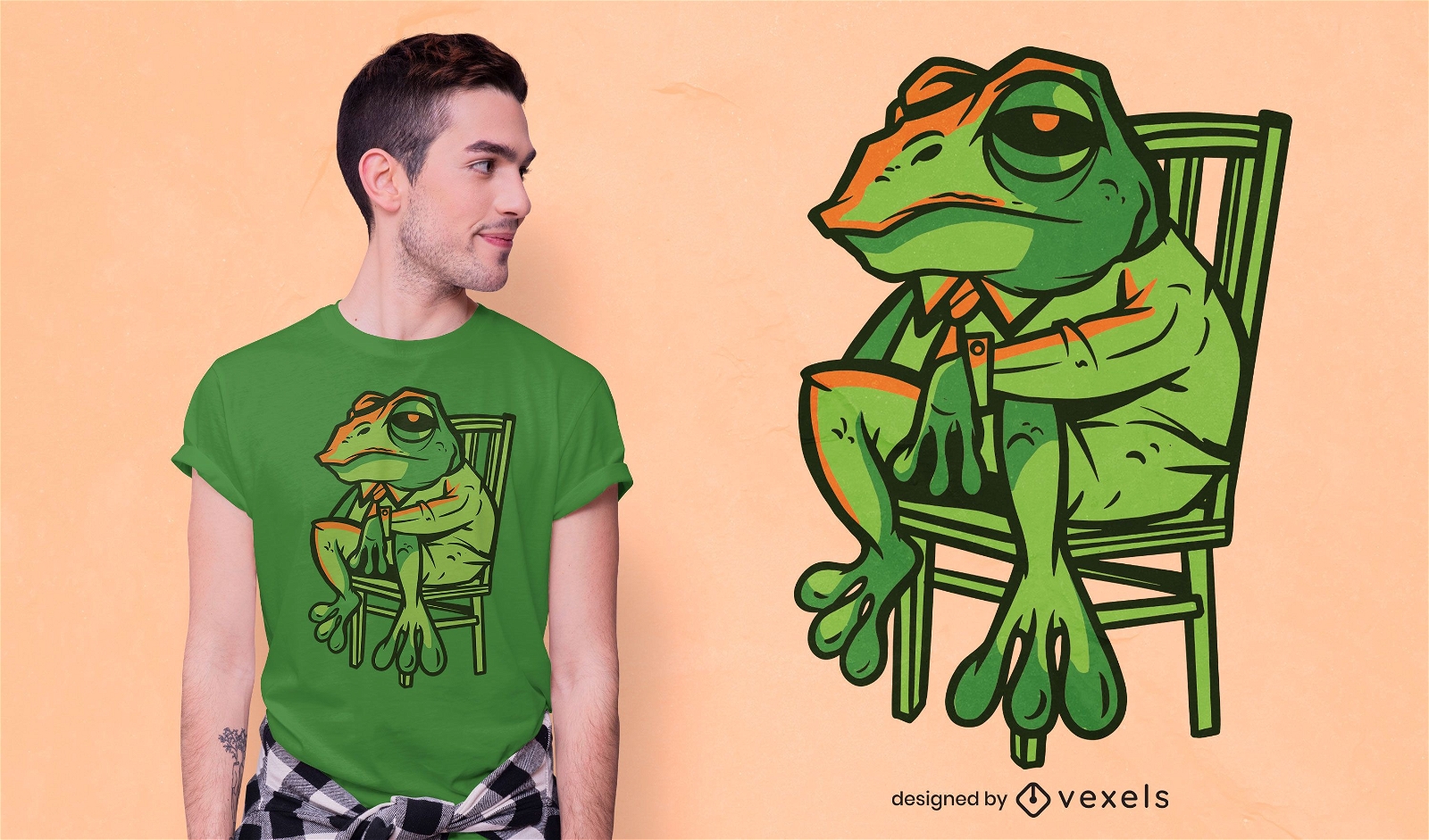 Suit frog t-shirt design