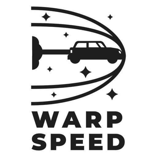 Car warp speed badge
