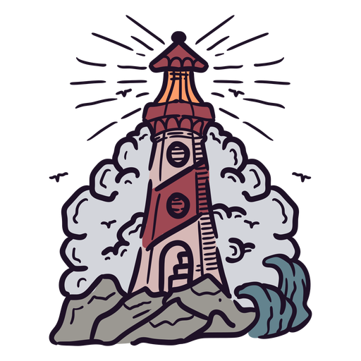 Lighthouse light illustration