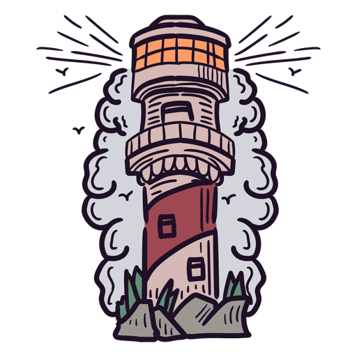 Tall lighthouse illustration