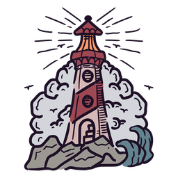 Lighthouse tower illustration