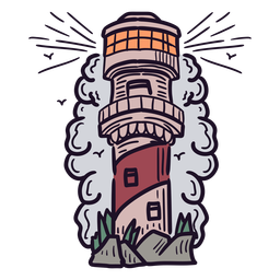Lighthouse tall tower PNG Design