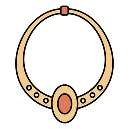 Pedras de colar de ouro Desenho PNG