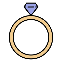 Diamond ring jewelry PNG Design