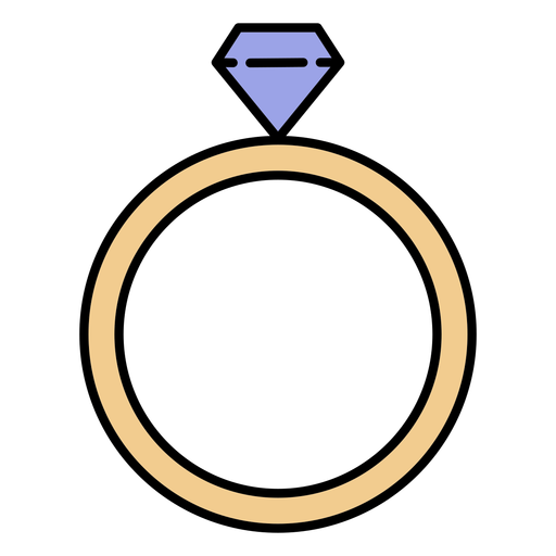 Diamond ring jewelry PNG Design