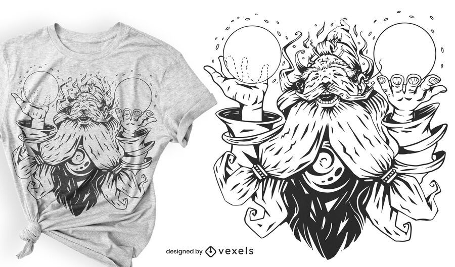 Magic wizard t-shirt design Magic wizard t-shirt design
