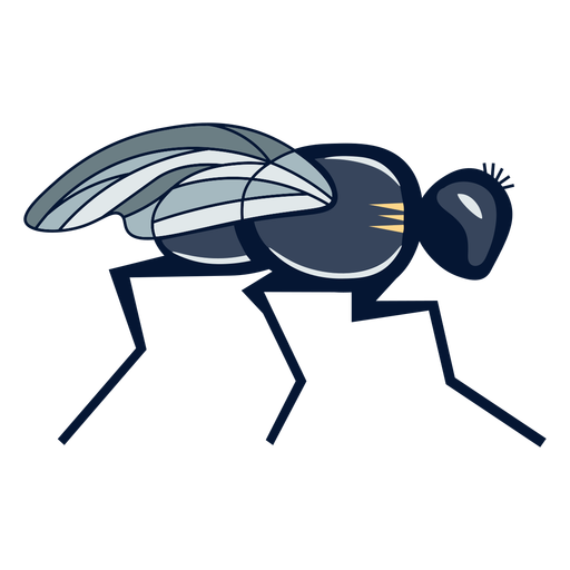 Fly side view flat PNG Design