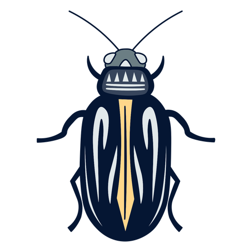 Insecto escarabajo plano Diseño PNG