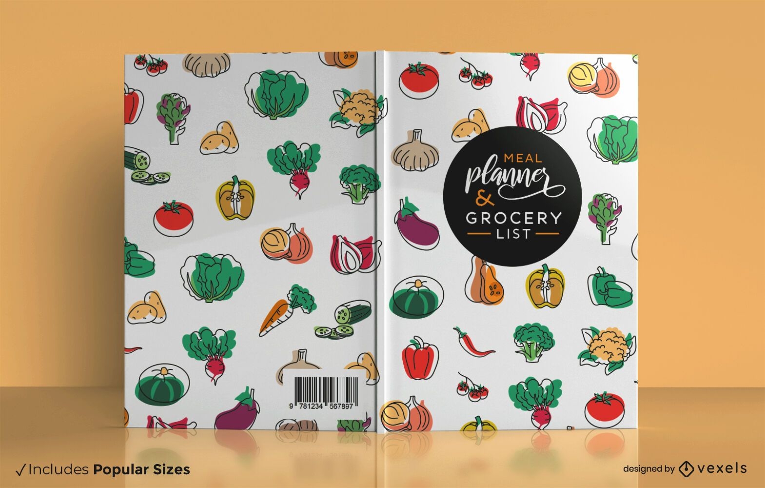 Meal planner book cover design