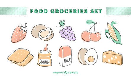 Food groceries set