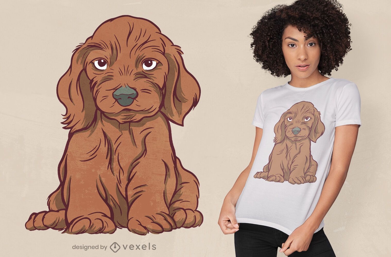 Diseño de camiseta de perro salchicha