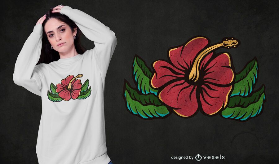 Diseño de camiseta de hibisco Diseño de camiseta de hibisco
