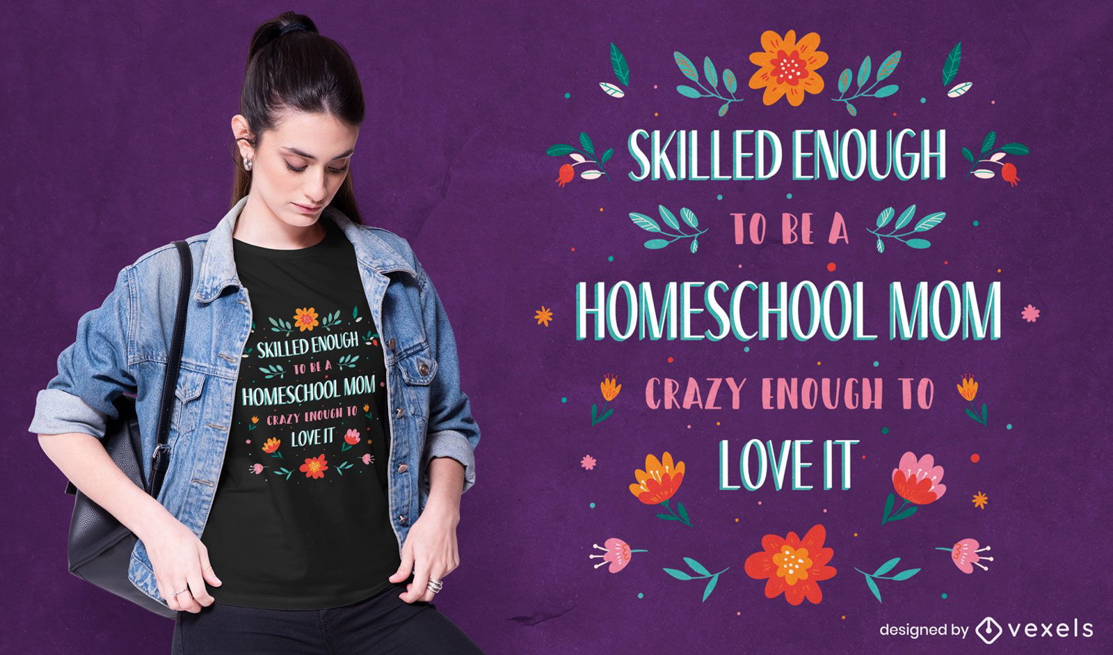 Homeschool mom t-shirt design